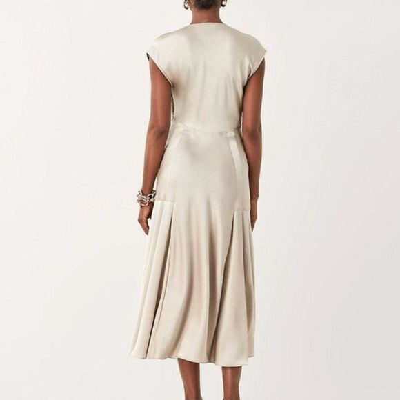 Diane Von Furstenberg Nur Storm Satin Midi Dress Size 4 NWT - Picture 12 of 12